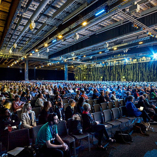 Hall B for large meetings